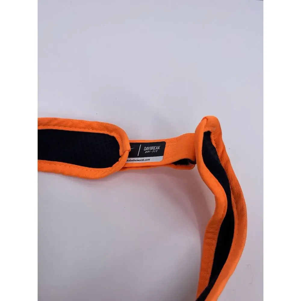 Nike Dri-FIT Daybreak Sun Visor Hat Orange Breathable Running Golf Adjustable